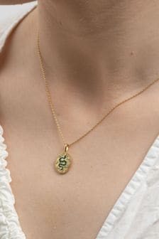 Inicio Gold Plated Serpant Pendant Necklace - Gift Pouch (N66855) | €50