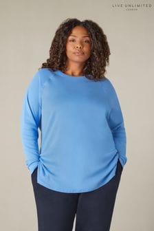 Live Unlimited Curve Jersey-Top in Relaxed Fit, Blau (N66890) | 76 €