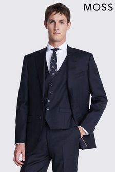 MOSS Blue Regular Fit Twill Jacket (N67031) | AED1,215