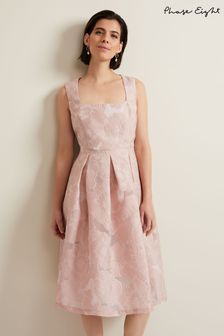 Phase Eight Pink Jacquard Fit Jacesta And Flare Dress (N67046) | AED882