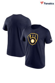 Fanatics Blue MLB Milwaukee Brewers Primary Logo Graphic T-Shirt (N67280) | €33