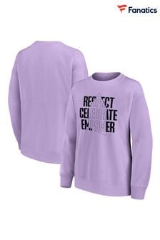 Fanatics Oversized Purple Everton EITC Respect Celebrate Empower Graphic Crew Sweatshirt Womens (N67325) | €55