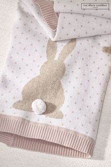 The White Company Pink Pom Bunny Baby Blanket