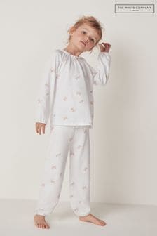 The White Company Organic Cotton Butterfly And Dragonfly Print White Pyjamas (N67444) | €32 - €35