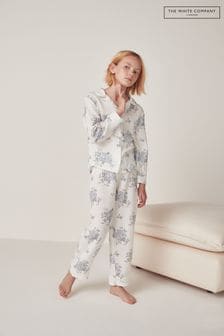 The White Company Classic Double Cotton Alice Floral White Pyjamas (N67466) | SGD 55 - SGD 59