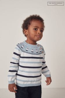 The White Company Organic Cotton Sailboat White Jumper (N67486) | KRW68,300 - KRW72,600