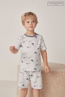 The White Company Grey Whale Print Shortie Pyjamas
