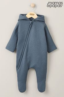 חליפת אוברול ג׳קארד כחולה דגם Petrol של Mamas & Papas (N67677) | ‏176 ‏₪