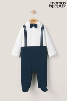 Pijama întreagă cu bretele Mamas & Papas Albastru fals (N67694) | 149 LEI