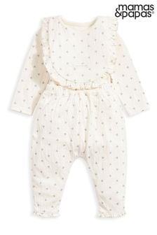 Mamas & Papas Ditsy First White Outfit Set 3 Piece (N67713) | $40