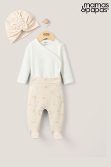 Mamas & Papas Pink 3 Piece Floral My First Outfit Set (N67731) | $40