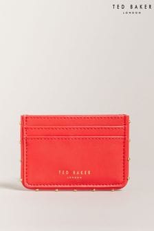 Ted Baker Pink Studded Edge Leather Kahnia Card Holder (N67842) | $56