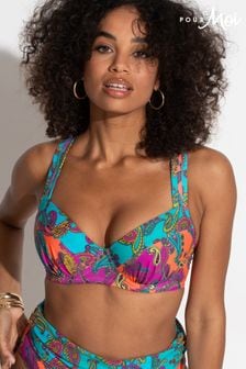 Pour Moi Purple Venice Beach Underwired Lightly Padded Top (N67952) | €54