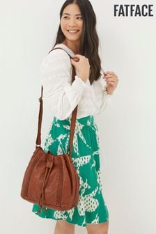 FatFace Brown Awna Leather Bucket Bag (N68448) | KRW190,000