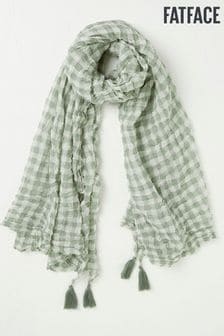 FatFace Green Lightweight Gingham Check Scarf (N68549) | ₪ 126