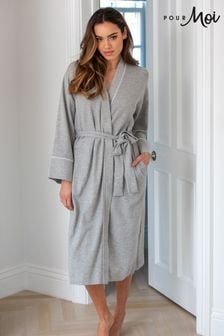Pour Moi Grey Waffle Loungewear Gown (N68778) | AED200