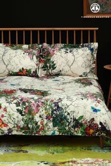 Timorous Beasties Dove Bloomsbury Garden Pillowcases Set Of 2 (N68921) | $83