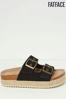 FatFace Meldon Black Flatform Sandals (N68923) | $76