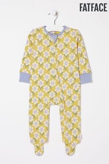FatFace Yellow Flower Print Zipped Sleepsuit (N68927) | €28