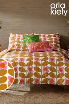 Orla Kiely Saffron Stem Bloom Duvet Cover and Pillowcase Set (N69010) | 77 € - 138 €