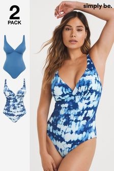 Simply Be Blue Value Swimsuits 2 Pack (N69079) | $51