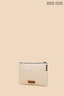 White Stuff Natural Leather Zip Top Pouch (N69143) | HK$290