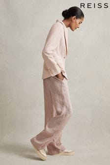 Розовый - Однобортный пиджак из волокон Tencel™ Reiss Farrah (N69368) | €347
