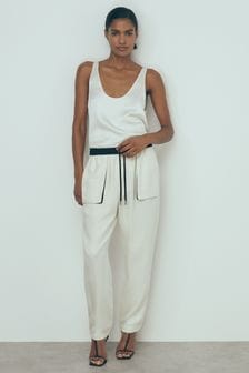 Atelier Relaxed Contrast Detail Cargo Trousers (N69499) | LEI 2,021