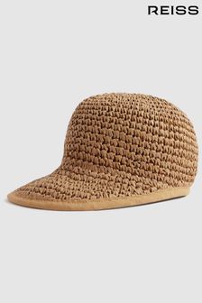 Reiss Natural Penelope Woven Straw Cap (N69600) | 36,540 Ft
