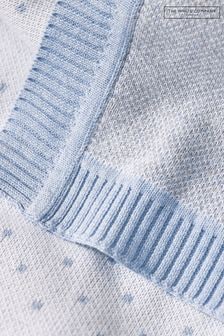 The White Company Blue Pom Bear Baby Blanket (N69702) | KRW76,900