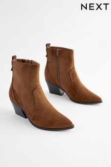 Brown ankle length boots hotsell