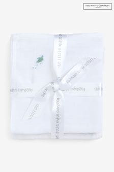 The White Company Blue Cotton Tiny Explorer Muslins 2 Pack (N70059) | 115 ر.س