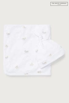 مجموعة بطانية وقبعات بلون أبيض​​​​​​​​​​​​​ من قطن عضوي من The White Company (N70063) | 140 ر.س