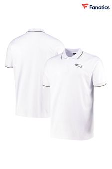 Fanatics Derby County Tipped White Polo Shirt (N70324) | ‏141 ‏₪