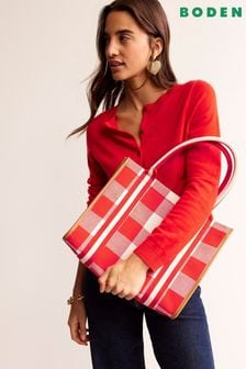 Красный - Парусиновая сумка-тоут Boden Tilda (N70350) | €101