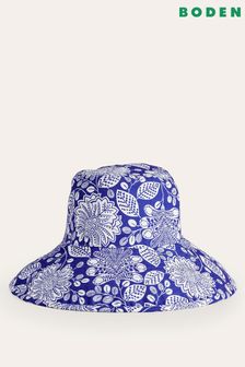 Boden Blue Printed Canvas Bucket Hat (N70380) | 223 SAR