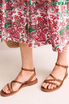 Boden Brown Everyday Flat Sandals (N70416) | $129