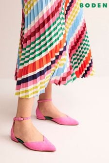 Boden Pink Ankle Strap Point Flats (N70421) | €173