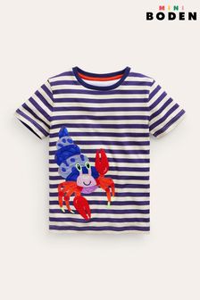 Boden Blue Appliqué Crab T-Shirt (N70445) | €29 - €33