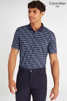 Calvin Klein Golf Blue Print Polo Shirt (N70452) | $94