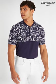 Calvin Klein Golf Blue Brookhill Blade Collar Polo Shirt (N70476) | kr1 010