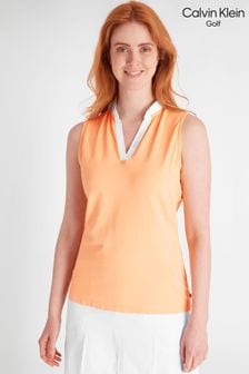 Calvin Klein Golf Dayrton Orange Polo Shirt (N70490) | $69