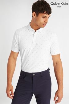 Calvin Klein Golf Blue Treble Striken Print Polo Shirt (N70491) | 272 QAR