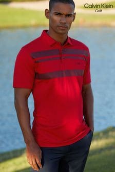 Rot - Calvin Klein Golf Fort Jackson Polo-Shirt, Blaue Minze (N70492) | 78 €