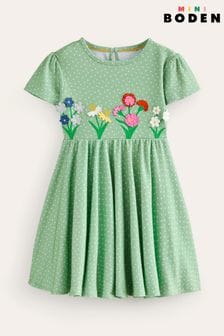 Boden Green Flutter Twirly Dress (N70510) | 144 QAR - 168 QAR