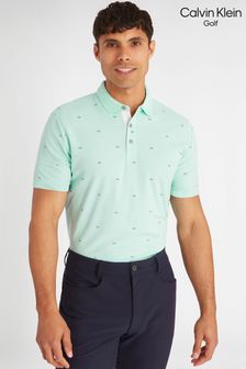 Calvin Klein Golf Blue Monogram Polo Shirt (N70519) | 247 QAR