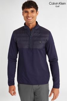 Calvin Klein Golf Blue Rangewood Quarter Zip Hybrid Base Layer (N70545) | $120