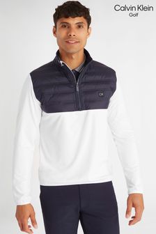 Calvin Klein Golf Rangewood白色半拉鏈混合材質打底衫 (N70549) | NT$3,270