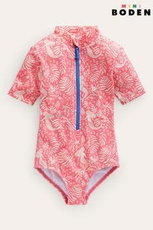 Светло-розовая - Boden купальник с короткими рукавами (N70601) | €36 - €42