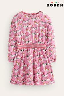 Boden Pink Blouson Sleeve Printed Dress (N70605) | 159 SAR - 185 SAR